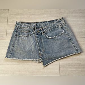 CARMAR ASYMMETRICAL JEAN SKIRT